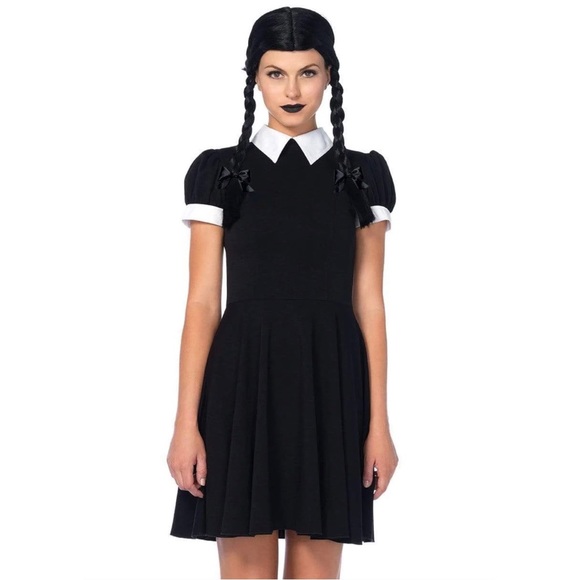 Leg Avenue 85562 Gothic Darling Costume Wednesday Addams Outfit - Picture 1 of 1